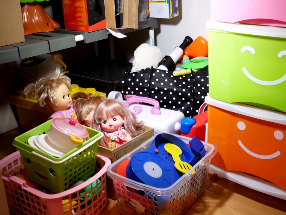 大量のおもちゃ